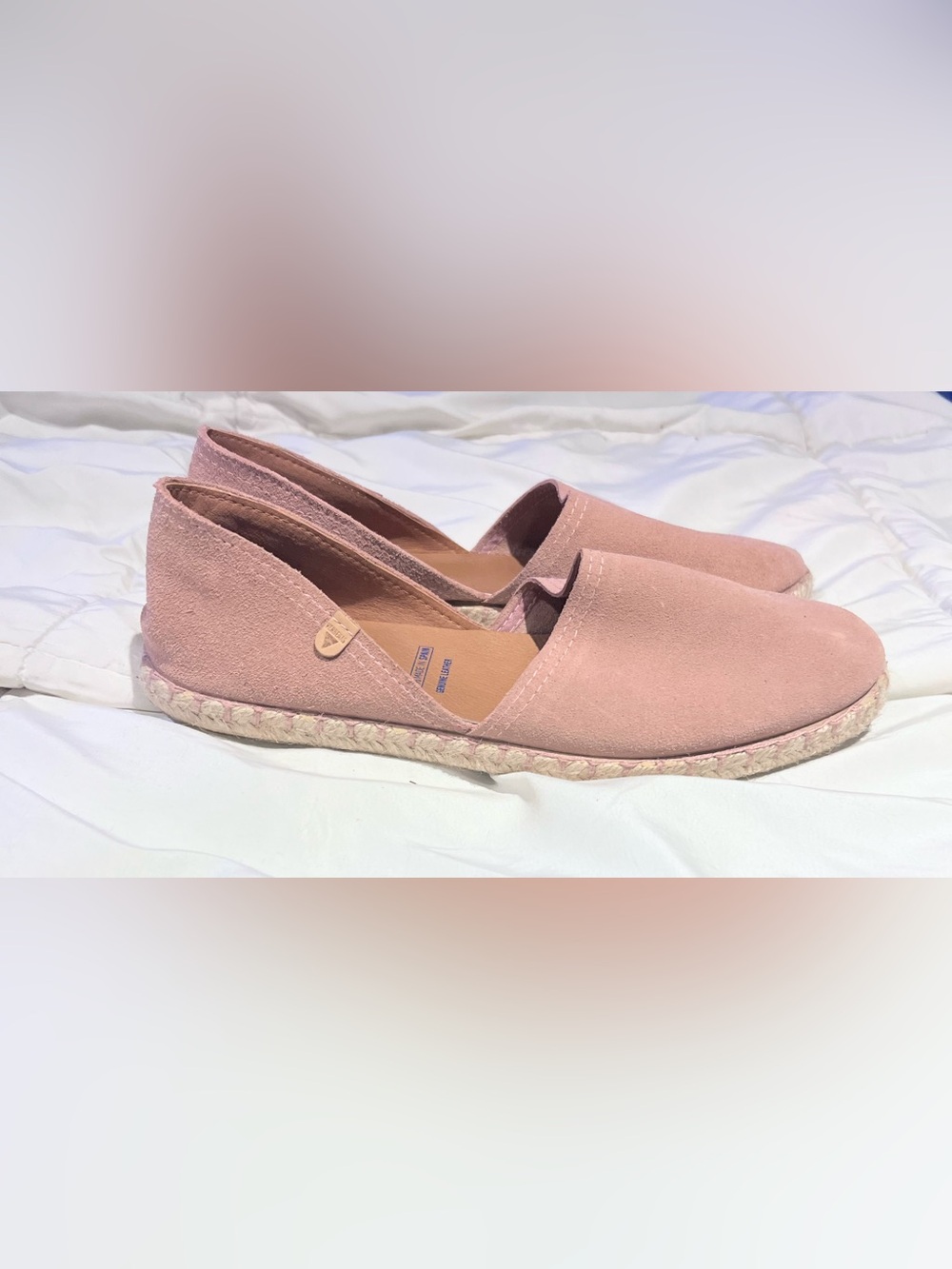 Verbenas Women’s Pink Suede Espadrille Slip-Ons Size 41 (US 10). - Picture 4 of 8
